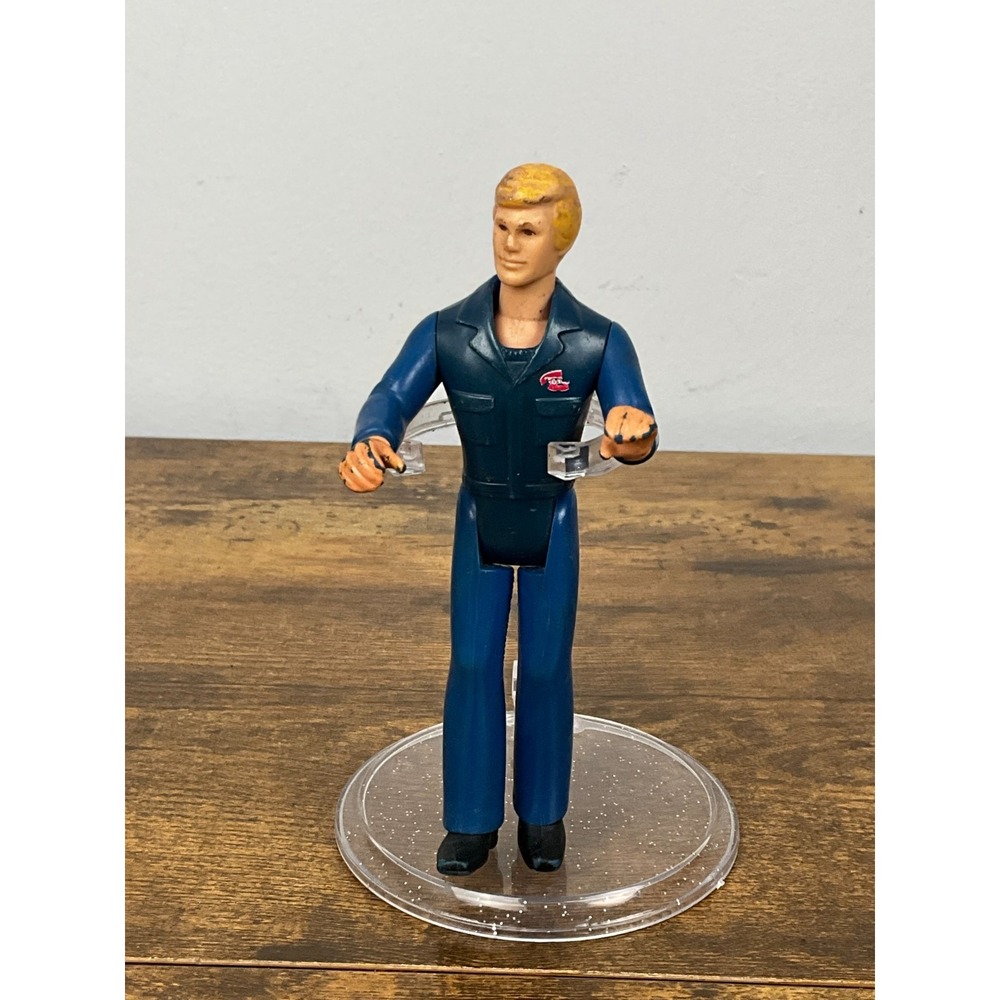 Vintage 1980s Tonka Play People Mechanic 5-Inch Figure Blue Suit